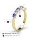 4 - Kathleen 3.40 mm Round Tanzanite and Diamond 7 Stone Wedding Band 