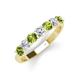 3 - Kathleen 3.40 mm Round Peridot and Diamond 7 Stone Wedding Band 