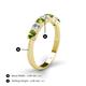 4 - Kathleen 3.40 mm Round Peridot and Diamond 7 Stone Wedding Band 