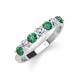 3 - Kathleen 3.40 mm Round Lab Created Alexandrite and Diamond 7 Stone Wedding Band 