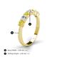 4 - Kathleen 3.50 mm Round Yellow Diamond and White Diamond 7 Stone Wedding Band 