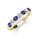 3 - Kathleen 3.40 mm Round Iolite and Diamond 7 Stone Wedding Band 