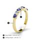 4 - Kathleen 3.40 mm Round Iolite and Diamond 7 Stone Wedding Band 