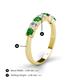 4 - Kathleen 3.40 mm Round Green Garnet and Diamond 7 Stone Wedding Band 