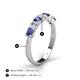 4 - Kathleen 3.40 mm Round Iolite and Diamond 7 Stone Wedding Band 