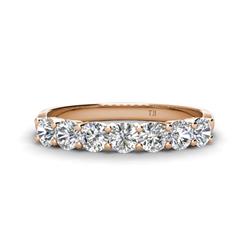 Kathleen Lab Grown Diamonds Wedding Band Round Lab Grown Diamonds ctw Stone Womens Wedding Band Stackable K Rose Gold