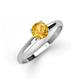 3 - Solus Round Citrine Solitaire Engagement Ring  