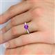 5 - Solus Round Amethyst Solitaire Engagement Ring  