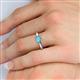 5 - Solus Round Blue Topaz Solitaire Engagement Ring  