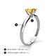 4 - Solus Round Citrine Solitaire Engagement Ring  