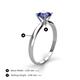 4 - Solus Round Iolite Solitaire Engagement Ring  