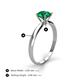 4 - Solus Round Emerald Solitaire Engagement Ring  