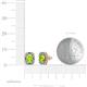 3 - Abia Peridot and Diamond Halo Stud Earrings 