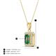 4 - Everlee 6x4 mm Emerald Cut Lab Created Alexandrite and Round Diamond Halo Pendant Necklace 