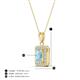 4 - Everlee 6x4 mm Emerald Cut Aquamarine and Round Diamond Halo Pendant Necklace 