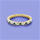 2 - Zhuri 2.00 mm Blue and White Diamond Eternity Band 