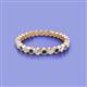 2 - Zhuri 2.00 mm Blue and White Diamond Eternity Band 