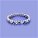 2 - Zhuri 2.00 mm Blue and White Diamond Eternity Band 