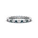 1 - Zhuri 2.00 mm Blue and White Diamond Eternity Band 