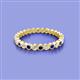 2 - Zhuri 2.00 mm Blue Sapphire and Diamond Eternity Band 