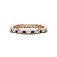 1 - Zhuri 2.00 mm Blue Sapphire and Diamond Eternity Band 