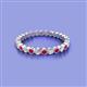 2 - Zhuri 2.00 mm Ruby and Diamond Eternity Band 