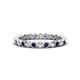 1 - Zhuri 2.00 mm Blue Sapphire and Diamond Eternity Band 