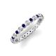 3 - Zhuri 2.00 mm Blue Sapphire and Lab Grown Diamond Eternity Band 