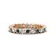 1 - Zhuri 2.40 mm Blue and White Diamond Eternity Band 