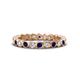 1 - Zhuri 2.40 mm Blue Sapphire and Diamond Eternity Band 