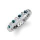 3 - Zhuri 2.40 mm Blue and White Diamond Eternity Band 