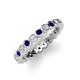 3 - Zhuri 2.40 mm Blue Sapphire and Diamond Eternity Band 