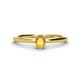 1 - Orla Oval Cut Citrine Solitaire Engagement Ring 