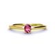 1 - Orla Oval Cut Pink Tourmaline Solitaire Engagement Ring 