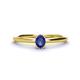 1 - Orla Oval Cut Iolite Solitaire Engagement Ring 