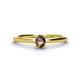 1 - Orla Oval Cut Smoky Quartz Solitaire Engagement Ring 