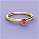 2 - Orla Oval Cut Pink Tourmaline Solitaire Engagement Ring 