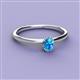 2 - Orla Oval Cut Blue Topaz Solitaire Engagement Ring 