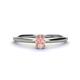 1 - Orla Oval Cut Morganite Solitaire Engagement Ring 