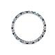 4 - Clarissa 2.00 mm Princess Cut Blue and White Diamond Eternity Band 