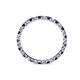 4 - Clarissa 2.00 mm Princess Cut Blue Sapphire and Diamond Eternity Band 