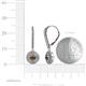 3 - Mavra 3.5mm Smoky Quartz and Diamond Double Halo Dangling Earrings 
