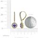 3 - Mavra 3.5mm Iolite and Diamond Double Halo Dangling Earrings 