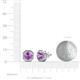 4 - Kaia Amethyst and Diamond Halo Stud Earrings 