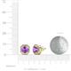 4 - Kaia Amethyst and Diamond Halo Stud Earrings 