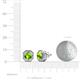 4 - Kaia Peridot and Diamond Halo Stud Earrings 