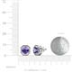 4 - Kaia Iolite and Diamond Halo Stud Earrings 