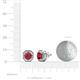 4 - Kaia Ruby and Diamond Halo Stud Earrings 