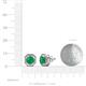 4 - Kaia Emerald and Diamond Halo Stud Earrings 