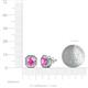 4 - Kaia Pink Sapphire and Diamond Halo Stud Earrings 